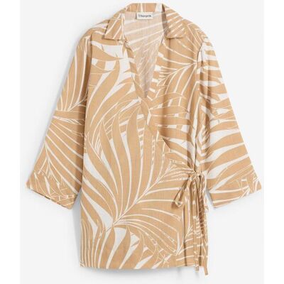 bonprix Kimono-Bluse in Leinenoptikweiß 46Damen bonprix Kimono-Bluse in Leinenoptikweiß 46Damen