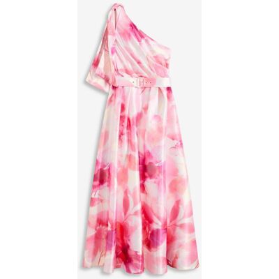 bonprix One-Shoulder-Kleid aus glänzendem Satinweiß 32Damen bonprix One-Shoulder-Kleid aus glänzendem Satinweiß 32Damen