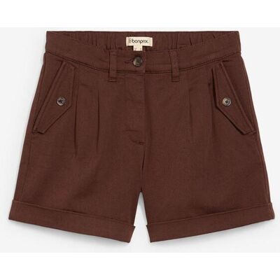 bonprix Twill-Shorts mit hohem Bundbraun 54Damen bonprix Twill-Shorts mit hohem Bundbraun 54Damen