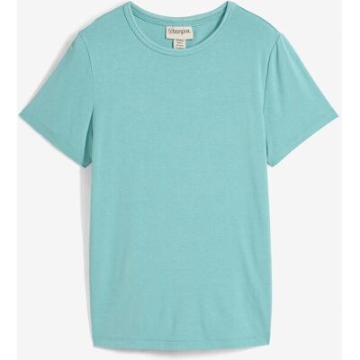 bonprix T-Shirt aus fließender Viskosegrün 48Damen bonprix T-Shirt aus fließender Viskosegrün 48Damen