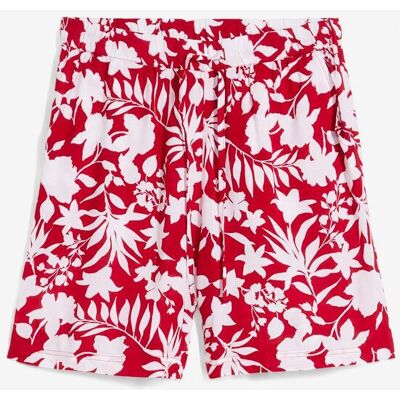 bonprix Weite Viskose Shorts mit High-Waist-Bequembundrot 46Damen bonprix Weite Viskose Shorts mit High-Waist-Bequembundrot 46Damen
