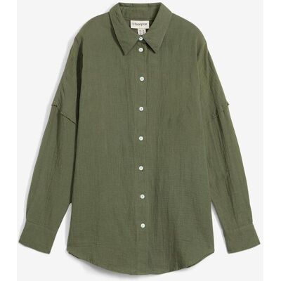 bonprix Oversize-Hemd aus luftigem Musselingrün 36Damen bonprix Oversize-Hemd aus luftigem Musselingrün 36Damen