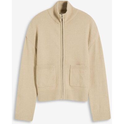 bonprix Strickjacke mit Reißverschlussbeige 44Damen bonprix Strickjacke mit Reißverschlussbeige 44Damen