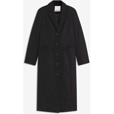 bonprix Langer Mantel in Wolloptikschwarz 44Damen bonprix Langer Mantel in Wolloptikschwarz 44Damen