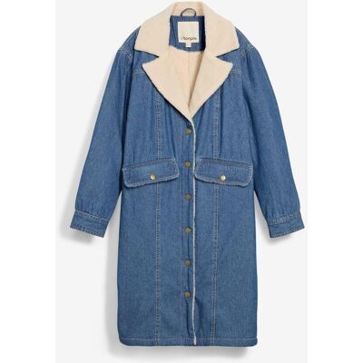 bonprix Denim-Wintermantel, warm gefüttert mit Teddyblau 36Damen bonprix Denim-Wintermantel, warm gefüttert mit Teddyblau 36Damen