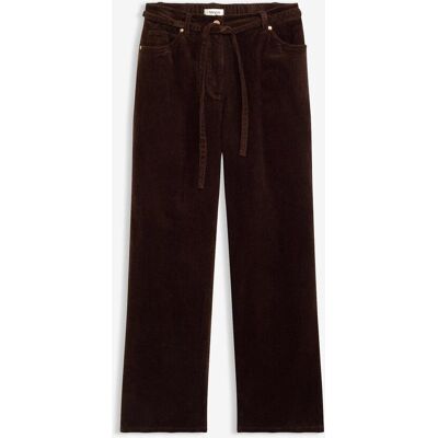 bonprix Weite Cordhose mit Bindegürtelbraun 34Damen bonprix Weite Cordhose mit Bindegürtelbraun 34Damen