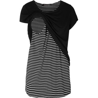 bonprix 2-in-1 Umstands- und Stillshirt aus Viskoseschwarz 48Damen bonprix 2-in-1 Umstands- und Stillshirt aus Viskoseschwarz 48Damen