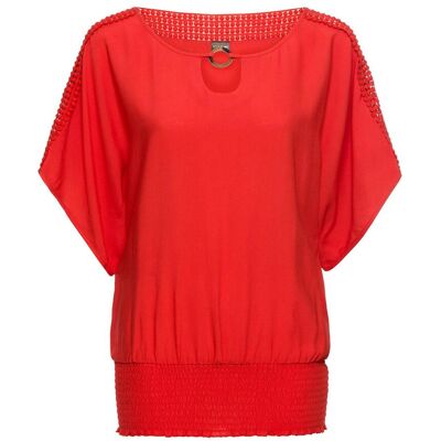 bonprix Bluse aus reiner Viskoserot 46Damen bonprix Bluse aus reiner Viskoserot 46Damen