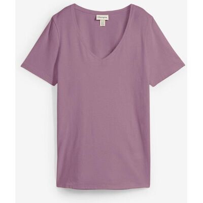 bonprix T-Shirt mit reiner Bio-Baumwollelila 52Damen bonprix T-Shirt mit reiner Bio-Baumwollelila 52Damen