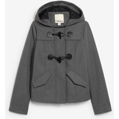 bonprix Duffle-Jacke, Wollimitatgrau 52Damen bonprix Duffle-Jacke, Wollimitatgrau 52Damen