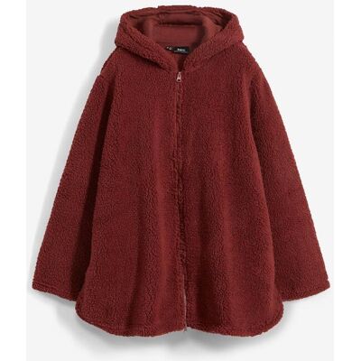 bonprix Teddy-Fleece Jacke in A-Linie mit Seitenschlitzenbraun 36Damen bonprix Teddy-Fleece Jacke in A-Linie mit Seitenschlitzenbraun 36Damen