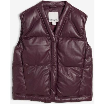 bonprix Leder-Steppweste aus Lammnapparot 40Damen bonprix Leder-Steppweste aus Lammnapparot 40Damen