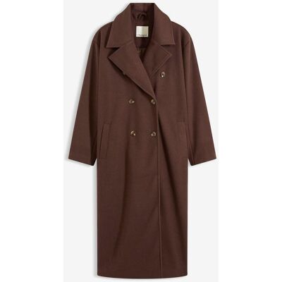 bonprix Oversize-Mantel in Wolloptikbraun 42Damen bonprix Oversize-Mantel in Wolloptikbraun 42Damen
