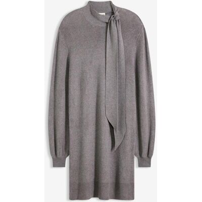 bonprix Strickkleid mit Schleife aus softem Viskose-Mixgrau 44Damen bonprix Strickkleid mit Schleife aus softem Viskose-Mixgrau 44Damen