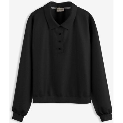 bonprix Sweatshirt aus reiner Bio-Baumwolleschwarz 40Damen bonprix Sweatshirt aus reiner Bio-Baumwolleschwarz 40Damen