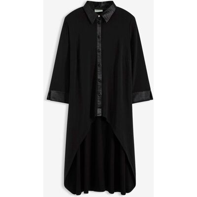 bonprix Jersey Bluse mit Satinbesätzenschwarz 36Damen bonprix Jersey Bluse mit Satinbesätzenschwarz 36Damen