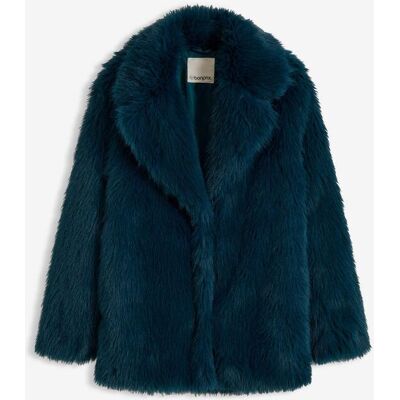 bonprix Fellimitat-Jackepetrol 50Damen bonprix Fellimitat-Jackepetrol 50Damen