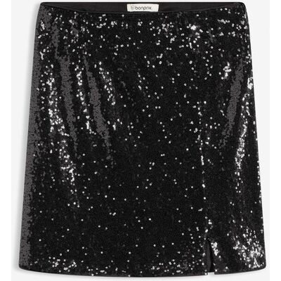bonprix Pailletten-Rockschwarz 48Damen bonprix Pailletten-Rockschwarz 48Damen