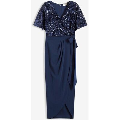 bonprix Maxikleid mit Paillettenstickereiblau 36Damen bonprix Maxikleid mit Paillettenstickereiblau 36Damen