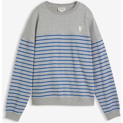 bonprix Oversize-Sweatshirt aus Baumwollmixgrau 48Damen bonprix Oversize-Sweatshirt aus Baumwollmixgrau 48Damen