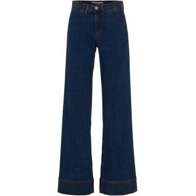 bonprix Wide- Leg Jeans Mid Waist, Komfort-Stretchblau 52Damen bonprix Wide- Leg Jeans Mid Waist, Komfort-Stretchblau 52Damen