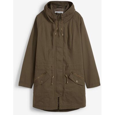 bonprix Baumwoll-Kurzparka mit Stehkragen, talliertgrün 42Damen bonprix Baumwoll-Kurzparka mit Stehkragen, talliertgrün 42Damen
