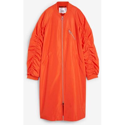 bonprix Blouson-Mantel mit Strickkragenorange 40Damen bonprix Blouson-Mantel mit Strickkragenorange 40Damen