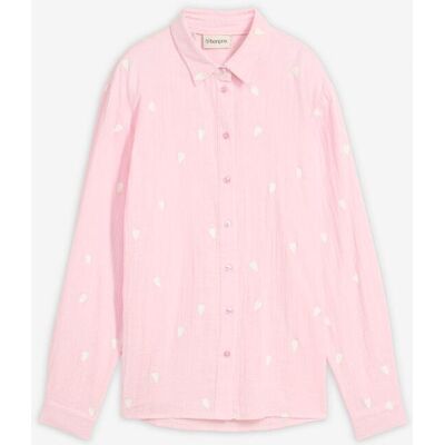 bonprix Musselin-Bluse mit Herzenrosa 42Damen bonprix Musselin-Bluse mit Herzenrosa 42Damen