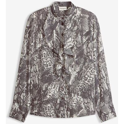 bonprix Chiffonbluse mit Volantsschwarz 50Damen bonprix Chiffonbluse mit Volantsschwarz 50Damen