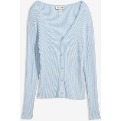 bonprix Feinstrick Cardigan mit Viskoseblau 48Damen bonprix Feinstrick Cardigan mit Viskoseblau 48Damen