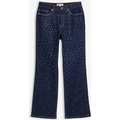 bonprix Straight-Jeans Mid Waist mit Strassblau 50Damen bonprix Straight-Jeans Mid Waist mit Strassblau 50Damen
