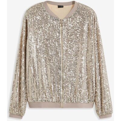 bonprix Pailletten-Blousonbeige 40Damen bonprix Pailletten-Blousonbeige 40Damen