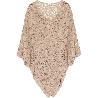 bonprix Poncho im Häkellookbeige 0Damen bonprix Poncho im Häkellookbeige 0Damen