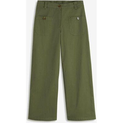 bonprix Wide Leg Hose, High Waist, Bequembundgrün 48Damen bonprix Wide Leg Hose, High Waist, Bequembundgrün 48Damen