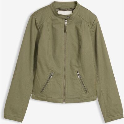 bonprix Jacke aus Baumwoll-Twill mit seitlichen Stretcheinsätzengrün 56Damen bonprix Jacke aus Baumwoll-Twill mit seitlichen Stretcheinsätzengrün 56Damen