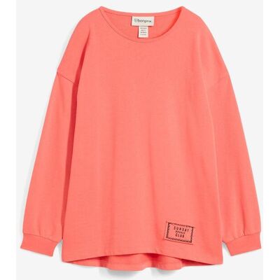 bonprix Sweatshirt aus Baumwoll-Mix mit Vokuhila Saumpink 36Damen bonprix Sweatshirt aus Baumwoll-Mix mit Vokuhila Saumpink 36Damen