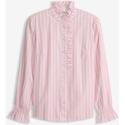 bonprix Popelinebluse mit Rüschenkragenrosa 44Damen bonprix Popelinebluse mit Rüschenkragenrosa 44Damen