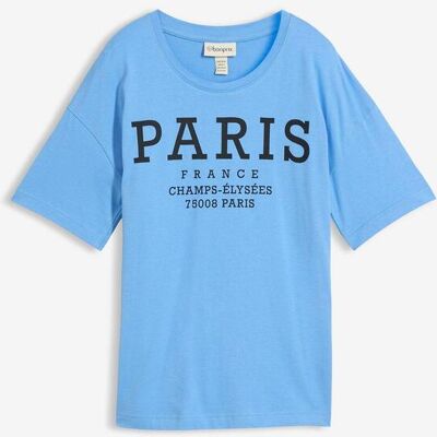bonprix Weites T-Shirt aus reiner Bio-Baumwolleblau 36Damen bonprix Weites T-Shirt aus reiner Bio-Baumwolleblau 36Damen