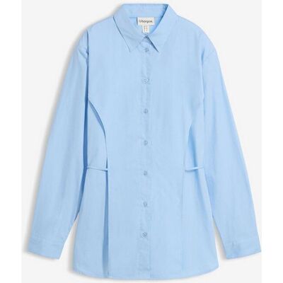 bonprix Baumwoll-Bluse mit Bindedetailblau 46Damen bonprix Baumwoll-Bluse mit Bindedetailblau 46Damen