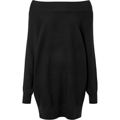 bonprix Off-Shoulder-Pullover aus Viskose-Mixschwarz 48Damen bonprix Off-Shoulder-Pullover aus Viskose-Mixschwarz 48Damen