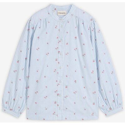 bonprix Bluse aus reiner Baumwolle mit 7/8 Ärmelblau 42Damen bonprix Bluse aus reiner Baumwolle mit 7/8 Ärmelblau 42Damen