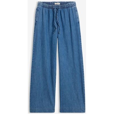 bonprix Pull On Wide-Leg-Jeans, Baumwolleblau 42Damen bonprix Pull On Wide-Leg-Jeans, Baumwolleblau 42Damen