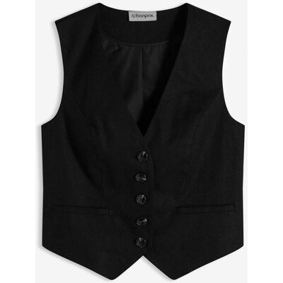 bonprix Weste aus fließendem Viskose-Mixschwarz 44Damen bonprix Weste aus fließendem Viskose-Mixschwarz 44Damen