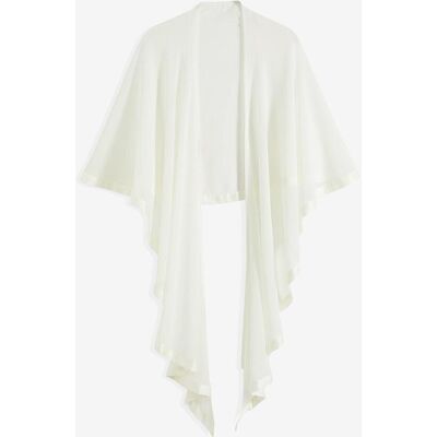 bonprix Stola mit feinem Satindetailweiß 0Damen bonprix Stola mit feinem Satindetailweiß 0Damen