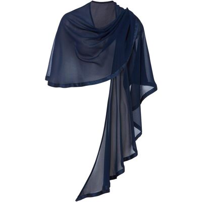 bonprix Stola mit feinem Satindetailblau 0Damen bonprix Stola mit feinem Satindetailblau 0Damen