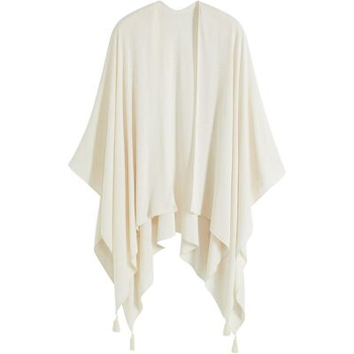 bonprix Sommerponcho aus reiner Viskoseweiß 0Damen bonprix Sommerponcho aus reiner Viskoseweiß 0Damen