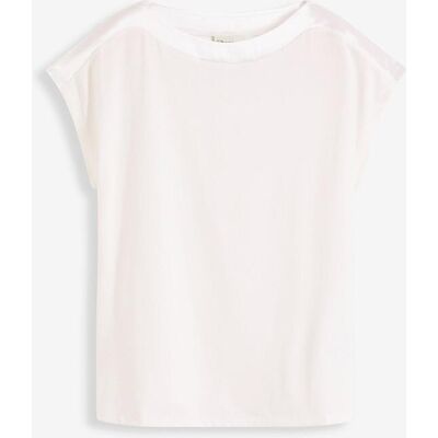 bonprix Shirt mit Satinpasseweiß 52Damen bonprix Shirt mit Satinpasseweiß 52Damen