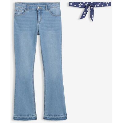 bonprix Flared-Jeans mit Bindegürtel Mid Waist (2-tlg.Set)blau 170Mädchen bonprix Flared-Jeans mit Bindegürtel Mid Waist (2-tlg.Set)blau 170Mädchen