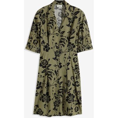 bonprix Blusenkleid aus fließender Viskosegrün 40Damen bonprix Blusenkleid aus fließender Viskosegrün 40Damen