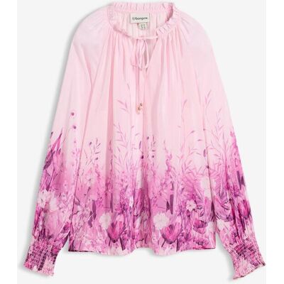 bonprix Bluse mit Seidenanteilrosa 48Damen bonprix Bluse mit Seidenanteilrosa 48Damen